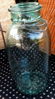 Vintage blue Ball jar.