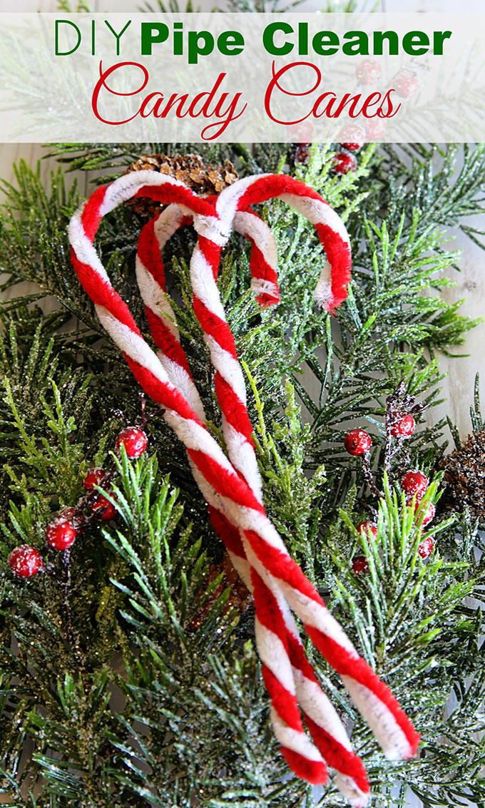 DIY Pipe Cleaner Candy Canes For Christmas - House of Hawthornes