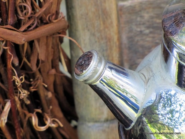 Spout on a cocktail shaker.