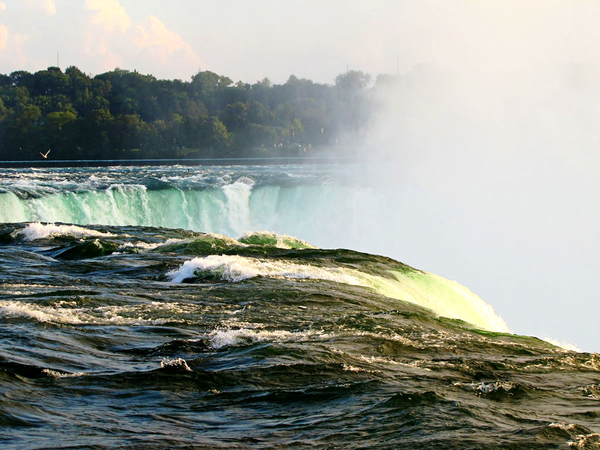 closeup of Niagara Falls