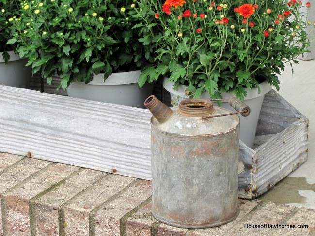 Old galvanized can can.