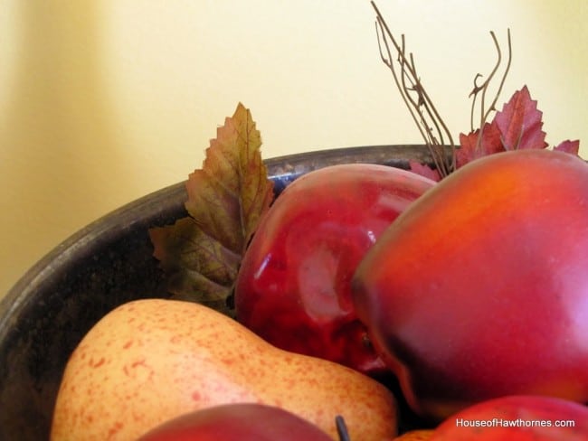 apples used in fall vignette