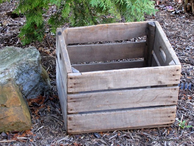 Wooden planter box.