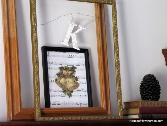 Christmas bells printed on a piece of sheet music.