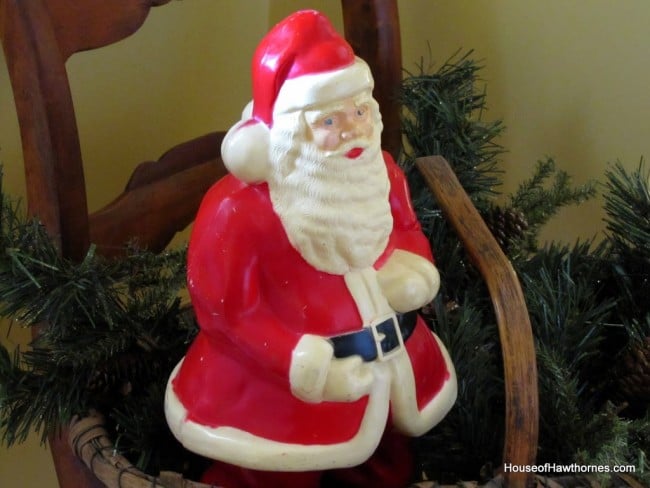 Plastic blow mold Santa.