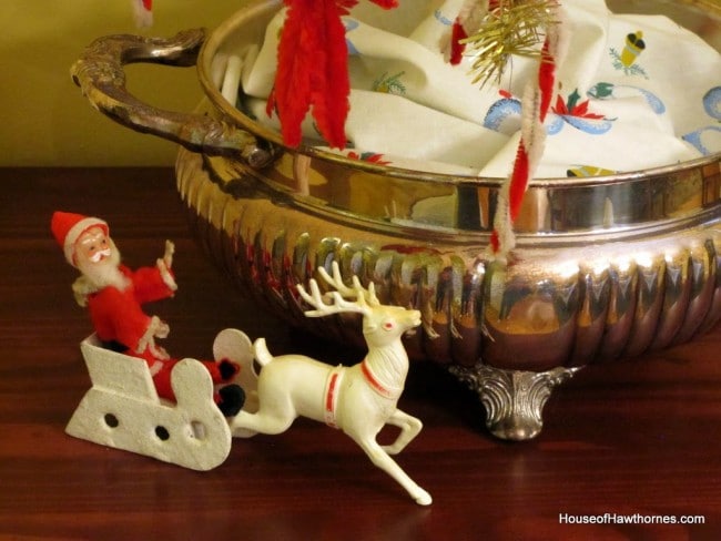 Vintage Santa and sleigh.