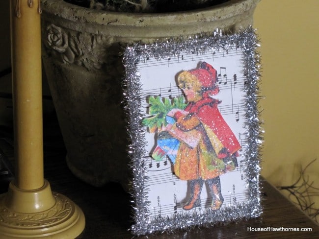 Image of a little girl with Christmas packages.