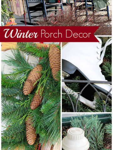 Great tips for making your front porch decor last through the entire winter season with just changing a few items out. No need to stop at Christmas!