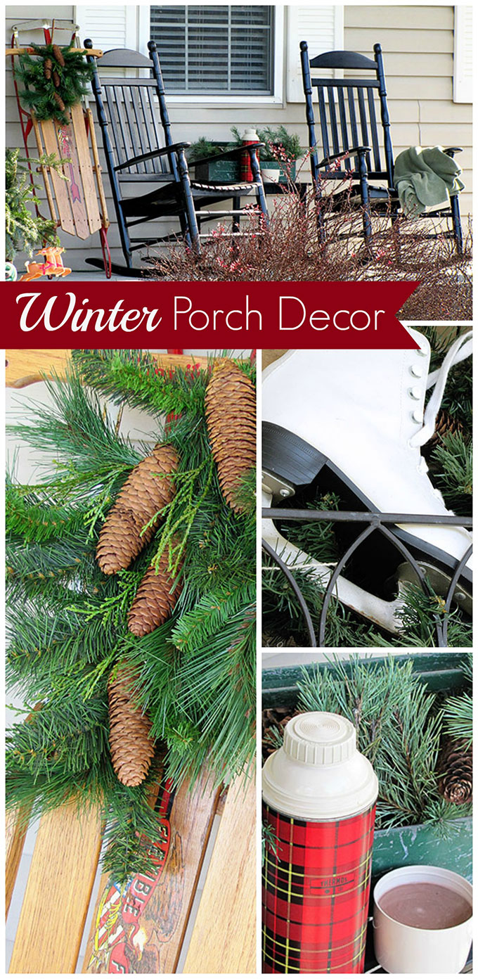 Great tips for making your front porch decor last through the entire winter season with just changing a few items out. No need to stop at Christmas! 