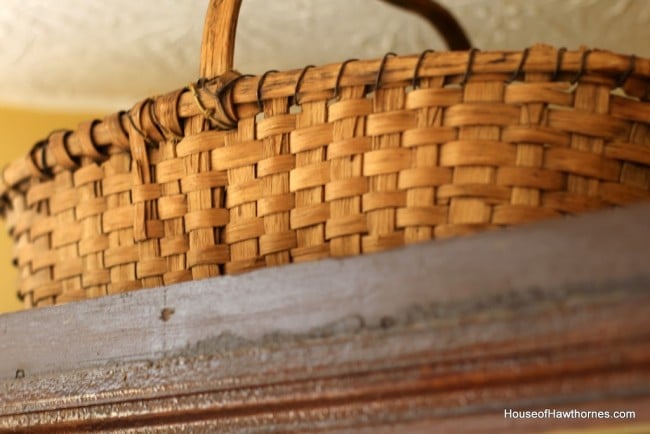 Vintage wooden basket.