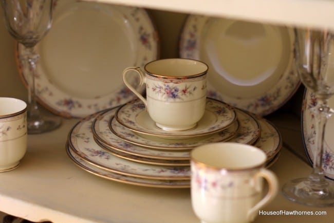 Wedding china placesetting.