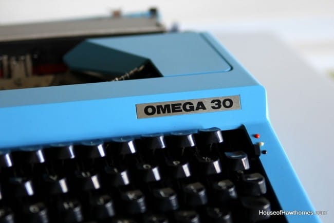 1970's Omega 30 blue Typewriter