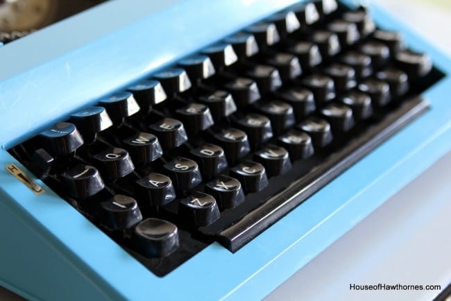 1970's Omega 30 blue Typewriter