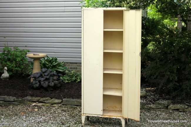 Vintage metal cabinet.