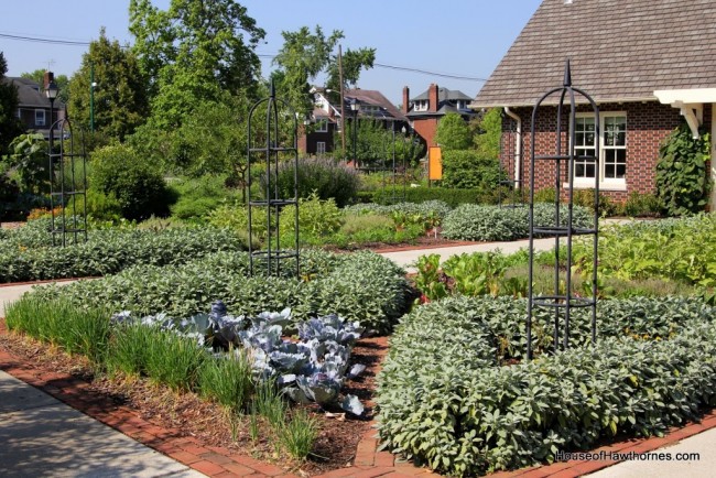 Vegetable gardens at the Franklin Park Conservatory Community Garden