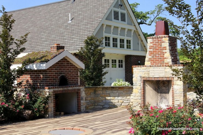 Fireplace and cook stove at the Franklin Park Conservatory Community Garden