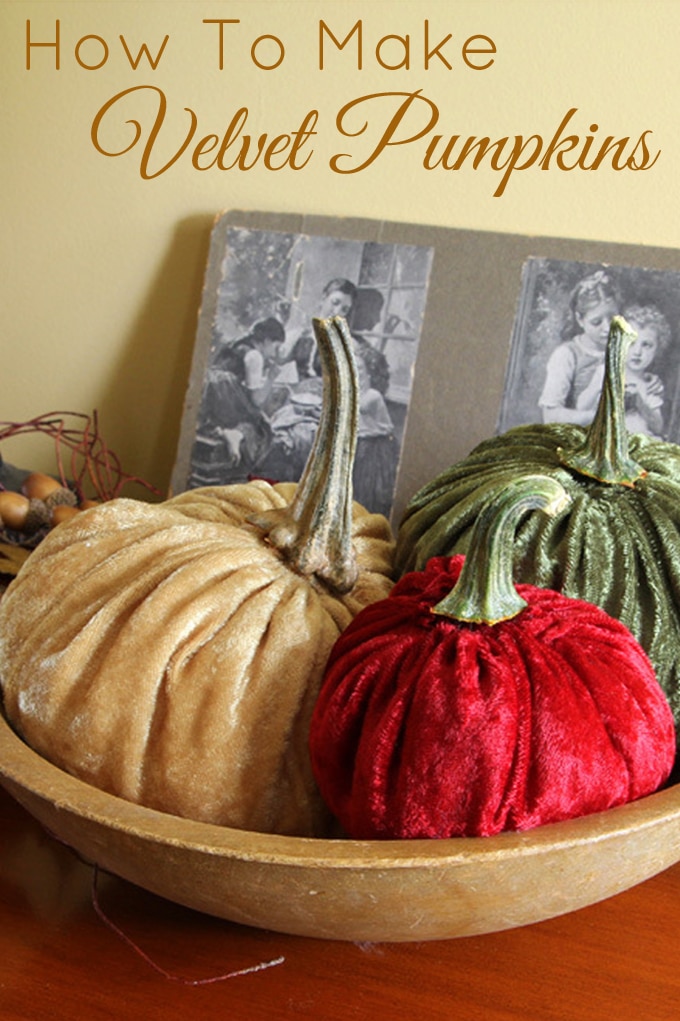 how to make velvet pumpkins