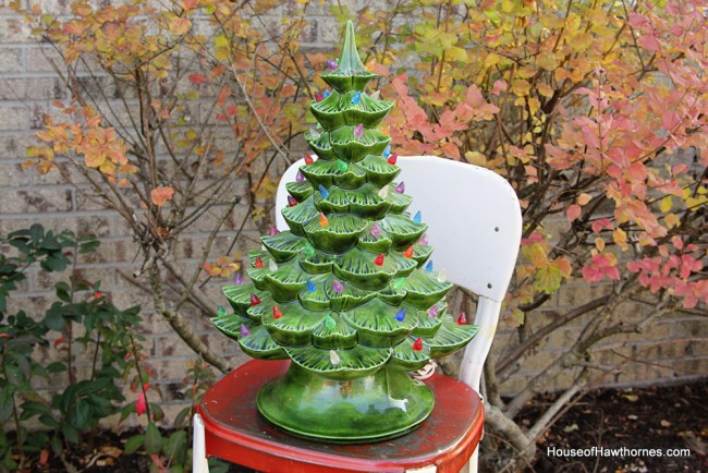 Vintage ceramic Christmas tree.