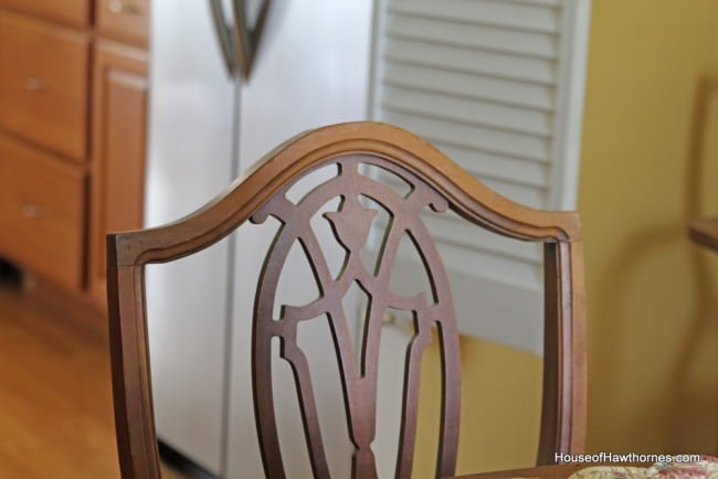 Vintage dining room chairs.