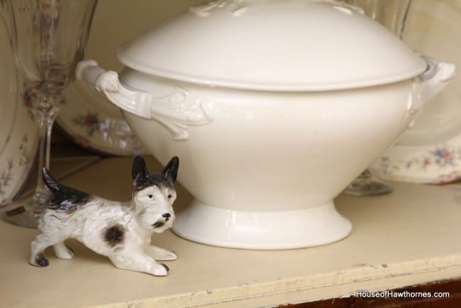 White china soup tureen.