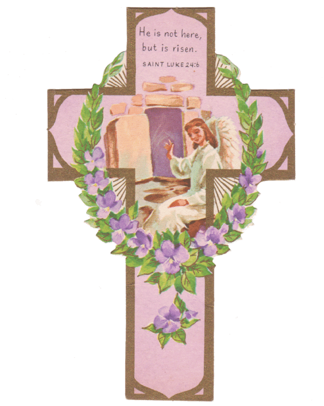 A vintage Easter cross bookmark.