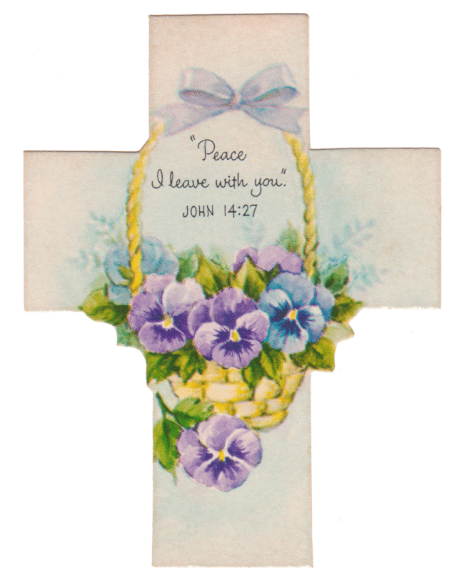 A vintage Easter cross bookmark.