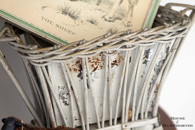 Vintage funeral basket.