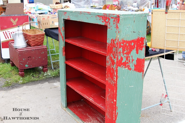 Green and red chippy hutch.