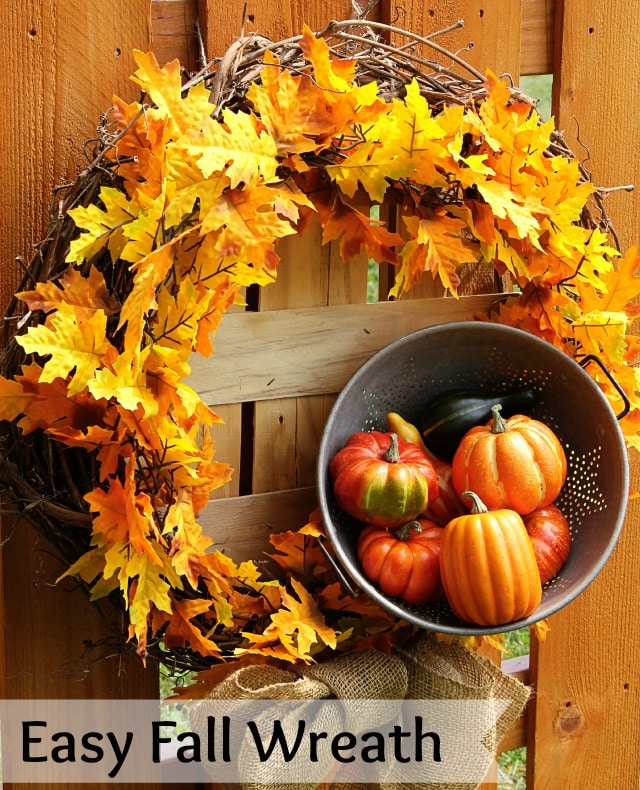 This easy to make fall wreath tutorial is a inexpensive DIY project you can whip up this weekend. You probably have half the supplies in your house already!