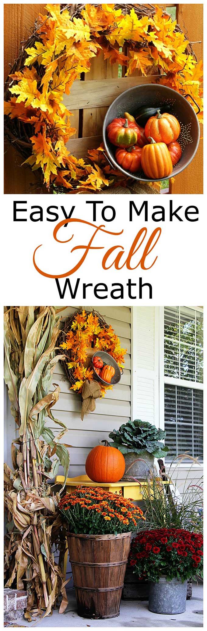 This easy to make fall wreath tutorial is a inexpensive DIY project you can whip up this weekend. You probably have half the supplies in your house already!