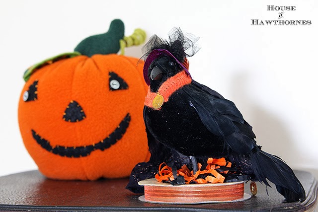 Dollar store rats running amok in a fun vintage Halloween vignette