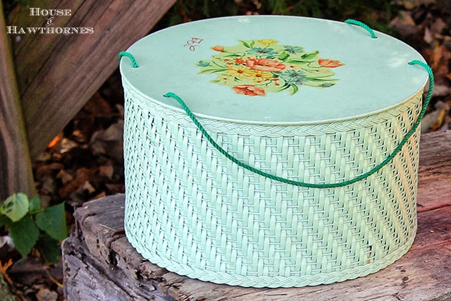 Thrift Haul with vintage wicker sewing kit @houseofhawthornes.com