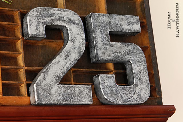DIY faux zinc letters and numbers - great trendy industrial look and super easy to make!