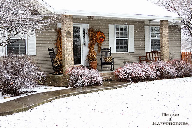 Winter snowfall scene