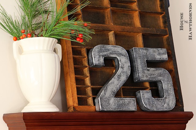 DIY faux zinc letters and numbers - great trendy industrial look and super easy to make!