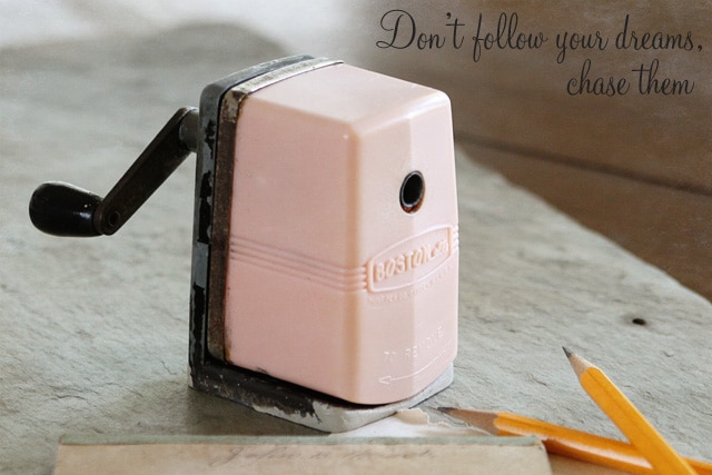 Pink Boston pencil sharpener