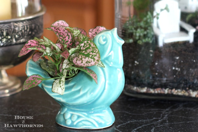 Vintage McCoy blue bird planter