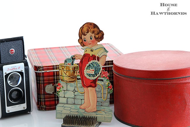 Vintage valentines tucked into your home decor