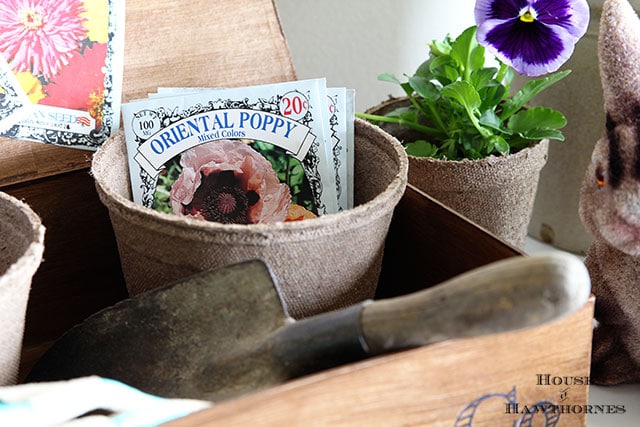 DIY tutorial for making a vintage inspired seed box