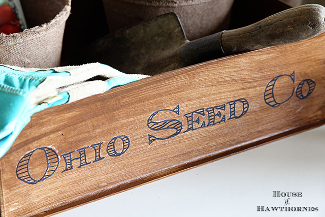 DIY tutorial for making a vintage inspired seed box