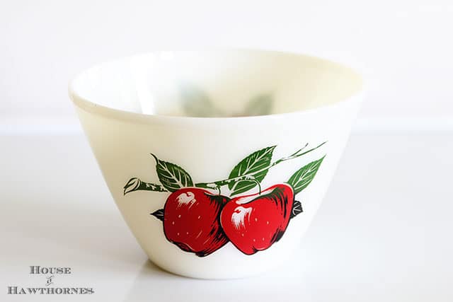 Vintage Fire King Apple Mixing Bowl 