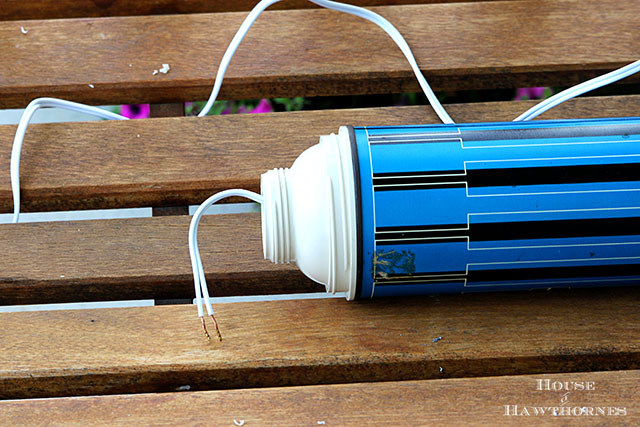 DIY tutorial for turning a thermos into a lamp