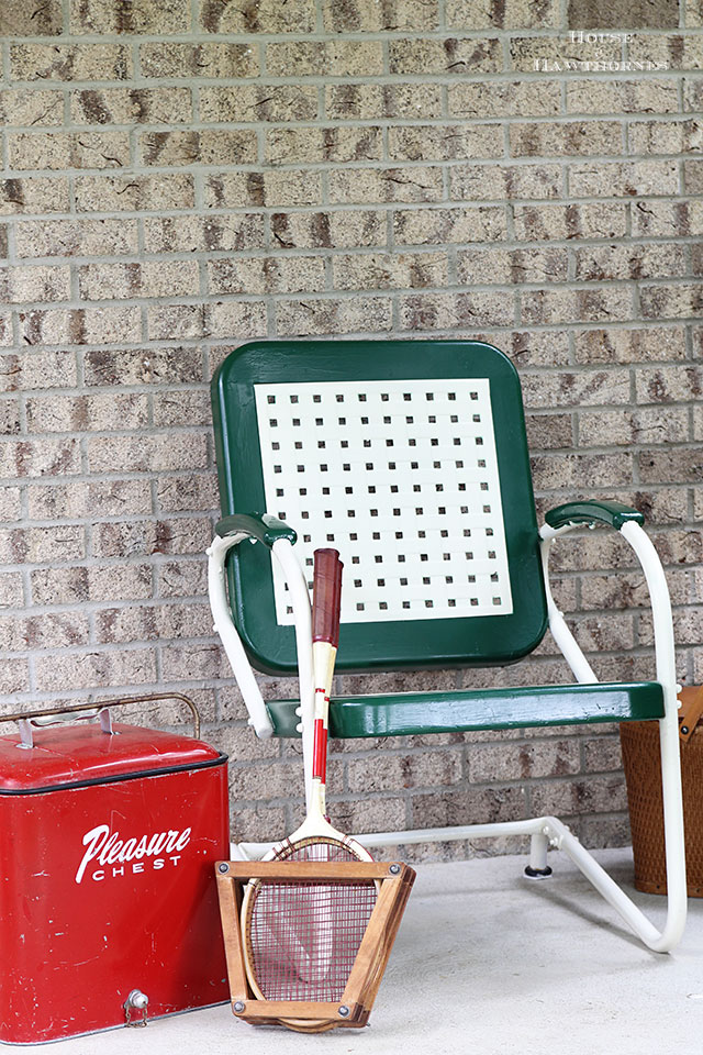 Painting A Vintage Metal Lawn Chair House Of Hawthornes