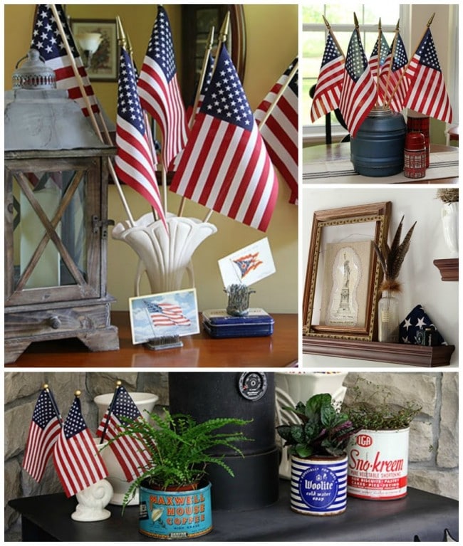 Patriotic home tour at House Of Hawthornes - a vintage eclectic collection for the 4th