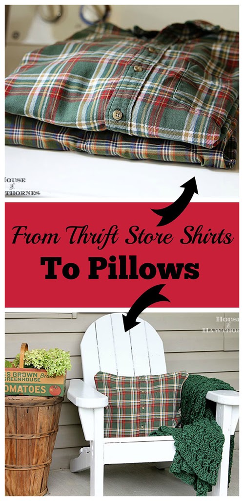 shirt pillows no sew