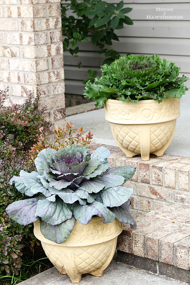 Eclectic Vintage Farmhouse Rustic Fall Porch via houseofhawthornes.com