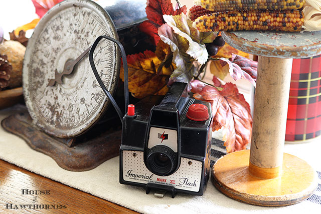 Quick and easy fall table decor. Just add a few key fall elements like acorns, pumpkins or Indian corn to the table and you've got an instant fall look. via houseofhawthornes.com