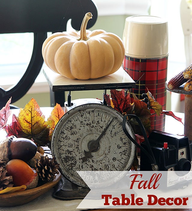 Want quick and easy fall table decor? Just add a few key fall elements like acorns, pumpkins or Indian corn to the table and you've got an instant fall look. via houseofhawthornes.com