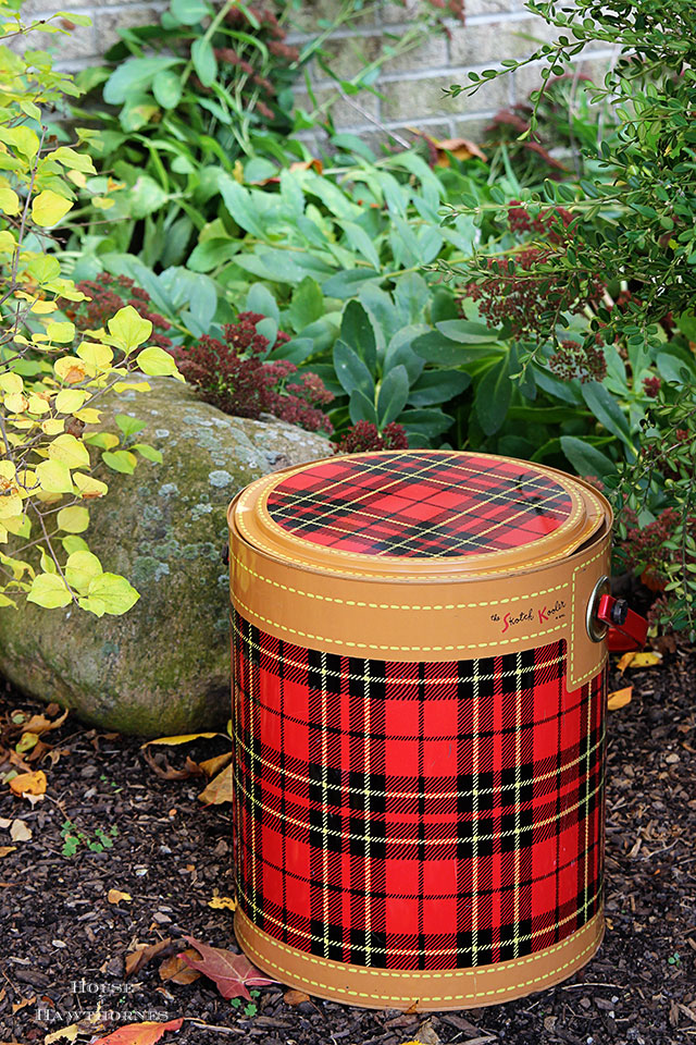 Vintage plaid thermos