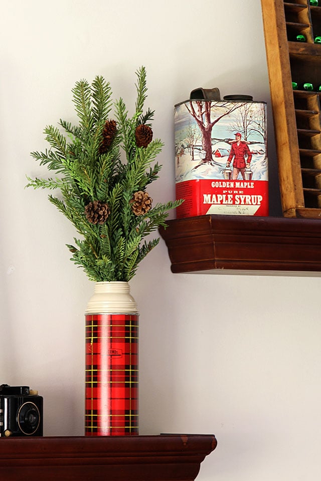 Thermos used in Christmas decor
